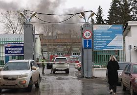 Пожар на производственной площадке на Уралмаше в Екатеринбурге