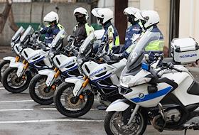 The opening of the motorcycle season by employees of the road patrol service of the regional traffic police in the Office of the State Traffic Inspectorate of the Main Directorate of the Ministry of Internal Affairs of Russia for the Sverdlovsk Region in Yekaterinburg