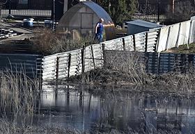 Flood in the Tyumen region. The village of Abatskoye