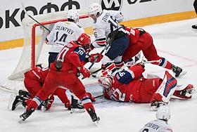 Kontinental Hockey League (KHL). Championship season 2022/23. Play-offs of the Gagarin Cup. The final. The 4th match between the teams “Lokomotiv” (Yaroslavl) - “Metallurg” (Magnitogorsk) at the Arena-2000-Lokomotiv stadium
