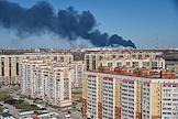 Burning petroleum products in Omsk
