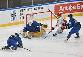 International hockey tournament “Betting League Future Cup”. Championship season 2023/24. Match between the national teams of Kazakhstan (U20) - Belarus (U20) at the Siberia Arena stadium in Novosibirsk