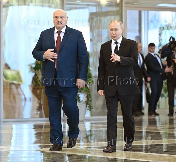 Рабочая поездка президента России Владимира Путина в Минск