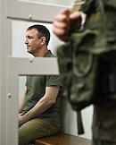 Рассмотрение ходатайства о смягчении меры пресечения бывшему командующему 58-й армией генерал-майору Ивану Попову, обвиняемому в особо крупном мошенничестве, в 235-м Гарнизонном военном суде