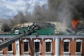 Пожар в ресторане грузинской кухни «Хочу пури» в Омске