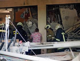 Последствия обстрела в Луганске