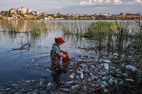 Очистка от мусора Ереванского водохранилища экосообществом Green Green