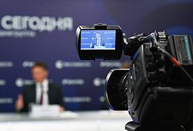 Пресс-конференция первого заместителя председателя комитета Государственной думы (ГД) России по науке и высшему образованию Владимира Сипягина о работе в период весенней сессии ГД России, в МИА 'Россия сегодня'
