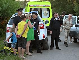 Штаб пожаротушения, расположенный в деревне Малое Карасёво в Подмосковье, неподалеку от места крушения самолета Sukhoi Superjet 100 авиакомпании 'Газпром Авиа'