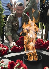 Festive events dedicated to the 94th anniversary of the creation of the Russian Airborne Forces on the streets of St. Petersburg