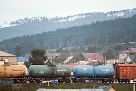 Грузовой поезд в Улан-Удэ