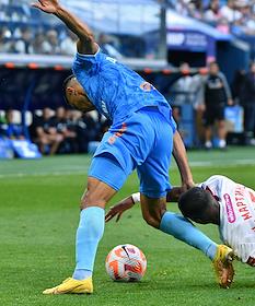 Russian Premier League (RPL). MIR - Russian Football Championship 2024/2025. 6th round. Match between the teams 'Zenit' (St. Petersburg) - 'Spartak' (Moscow) at the Zenit Arena stadium