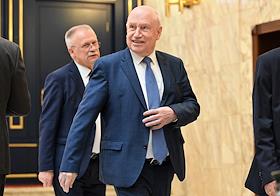 Заседание Совета министров иностранных дел СНГ с участием министра иностранных дел России Сергея Лаврова в гостинице 'Президент-отель'