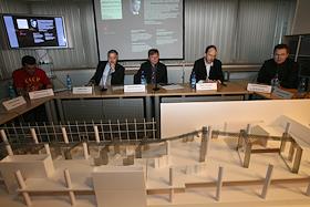 П/к, посвященная объявлению Первой Московской Биеннале Архитектуры в Пресс-центре Центрального Дома Художников