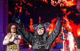 Спектакль 'Щелкунчик' на катке на Конюшенной площади в исполнении артистов Ледового театра