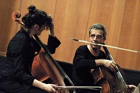 Московский международный виолончельный фестиваль, посвященный Мстиславу Ростроповичу. Джованни Соллима (виолончель, Италия, Моника Лесковар (виолончель, Италия) в Малом зале Консерватории. 
