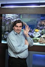 Борис Польгейм, генеральный директор 'Аква Лого' (Aqua logo)во время интервью в офисе своей фирмы