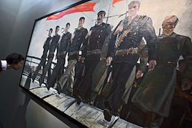 Открылась выставка 'Красноармейская студия', посвященная 90-летию создания Рабоче-крестьянской Красной Армии в Фонде культуры 'Екатерина'