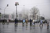 Genre photos. Views of Kazan in the fog