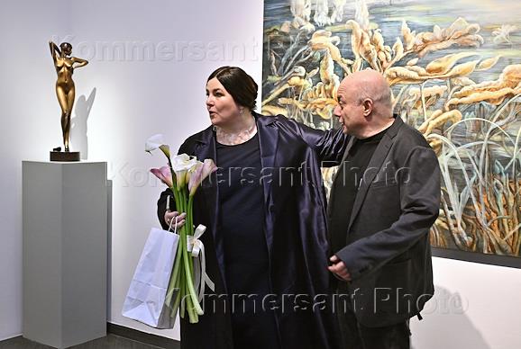 Opening ceremony of the exhibition of artist Olga Tobreluts 'Transcoded Structures' at the Ekaterina Cultural Foundation