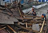 Consequences of the strongest hurricane wind in Krasnoyarsk
