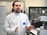 The head of the group of scientists, a junior researcher at Sechenov University Sergey Tkachev during an interview