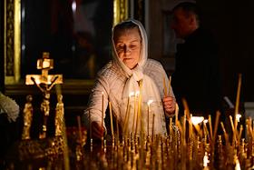 Праздничное Пасхальное богослужение в Казанском кафедральном соборе