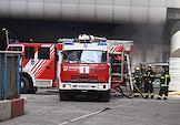 A fire in the underground parking lot of the Afimall City shopping and entertainment center on the territory of the Moscow International Business Center (MIBC) Moscow City