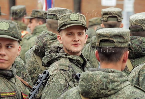 Rehearsal of the military parade in honor of the 80th anniversary of Victory in the Great Patriotic War (WWII) on Minin and Pozharsky Square