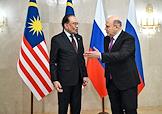 Meeting of Russian Prime Minister Mikhail Mishustin with Malaysian Prime Minister Anwar Ibrahim at the Russian Government House