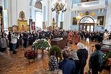 Farewell ceremony for ballerina Alla Osipenko in the Knyaz Vladimir Cathedral. Funeral at the Smolensk cemetery
