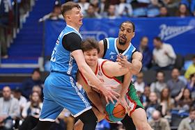 Единая лига ВТБ по баскетболу. Матч между командами 'Зенит' (Санкт-Петербург) - 'Локомотив-Кубань' (Краснодар) на стадионе 'Арена'