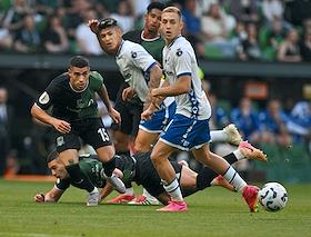 Мир Российская Премьер-Лига (РПЛ) 2024/2025. 30-й тур. Матч между командами 'Краснодар' (Краснодар) - 'Динамо' (Москва) на стадионе 'Краснодар'