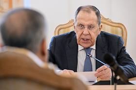 Переговоры Министра иностранных дел России Сергея Лаврова с Министром иностранных дел Турецкой Республики Хаканом Фиданом в Доме приёмов МИД России