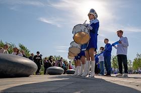 Новый светомузыкальный фонтан открыли в Линейном парке на Васильевском острове