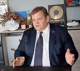 Генеральный директор  компании C-Shipping Алексей Гагаринов во время интервью