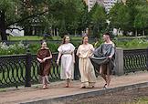 Moscow Historical Festival 'Times and Epochs'. The site of the festival 'Ancient Rome. The Year of the Four Emperors' in the Rostokinsky Aqueduct Park