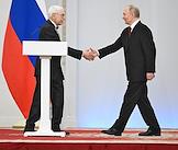 The ceremony of presenting state awards and medals 'Hero of Labor' by Russian President Vladimir Putin on Russia Day in the Kremlin