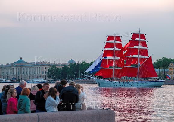 The first rehearsal of the citywide celebration of graduates of St. Petersburg secondary schools 'Scarlet Sails'