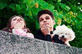 Бриг 'Россия' на Неве во время репетиции праздника выпускников 'Алые паруса'