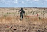 Sappers of the Russian Armed Forces during demining of liberated territories of the Donetsk People's Republic (DPR)