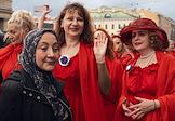 All-Russian event 'Project in red dresses' in Saint Petersburg