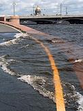 Genre photos. Flood in St. Petersburg