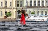 Genre photos. Flood in St. Petersburg