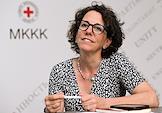 Director of Operations of the International Committee of the Red Cross (ICRC) Yasmin Pras-Dessimo during an interview