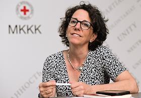 Director of Operations of the International Committee of the Red Cross (ICRC) Yasmin Pras-Dessimo during an interview