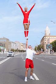 Фестиваль спорта 'Олимпийская Москва', посвященый 45-летию Олимпийских игр 1980 года, на Садовом кольце