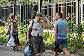 Обстрел центра Донецка