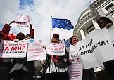 A protest action condemning the aggressive Russophobic policy of the collective West against Russia and the Russian world at the EU representation in Russia