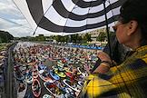 SUP-festival 'Yauza Fest'. Carnival SUP-swim on the Yauza River